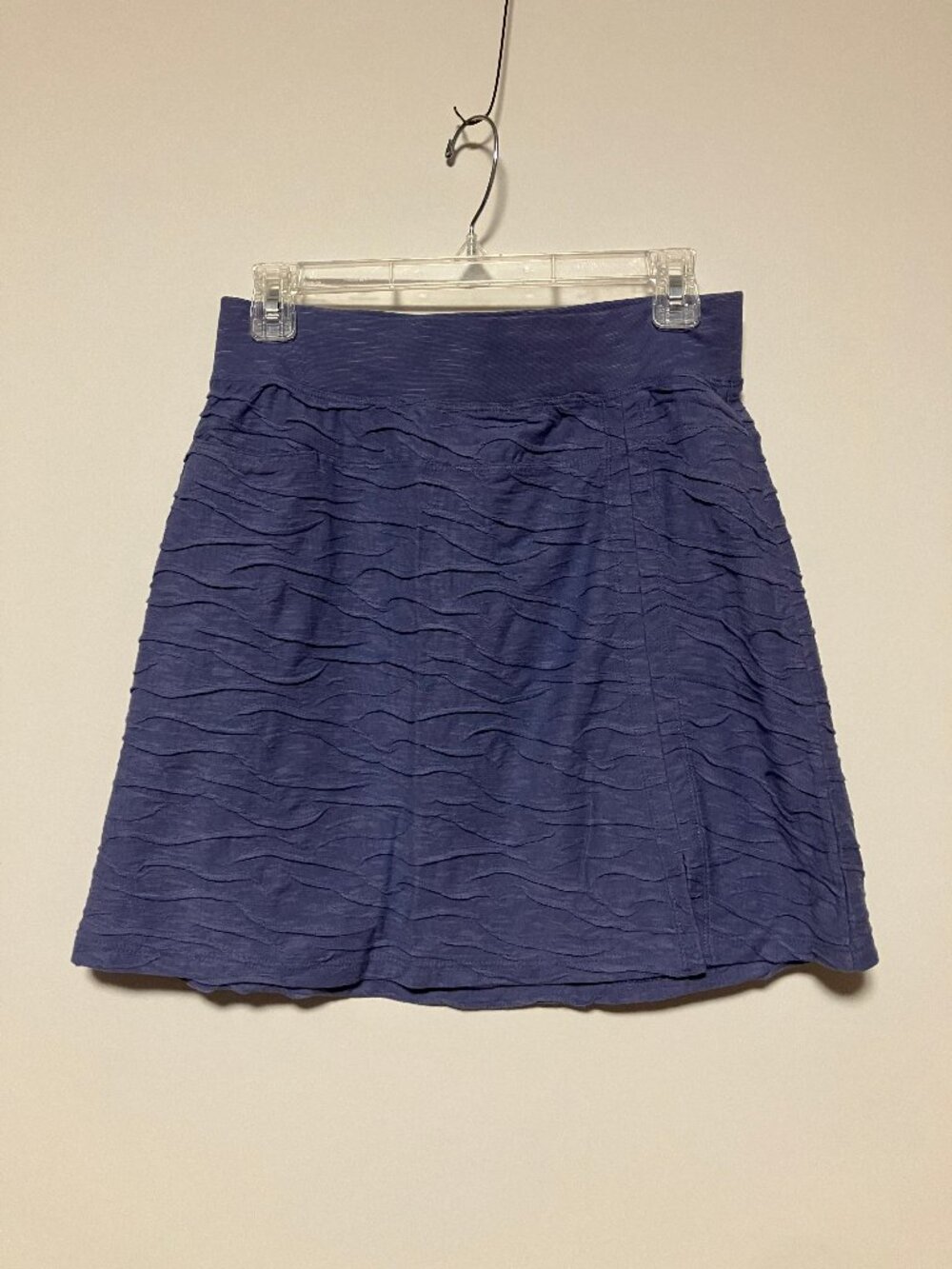 Toad&Co Samba Wave Short Skirt Purple Organic Cotton Knit Stretchy Mini Small